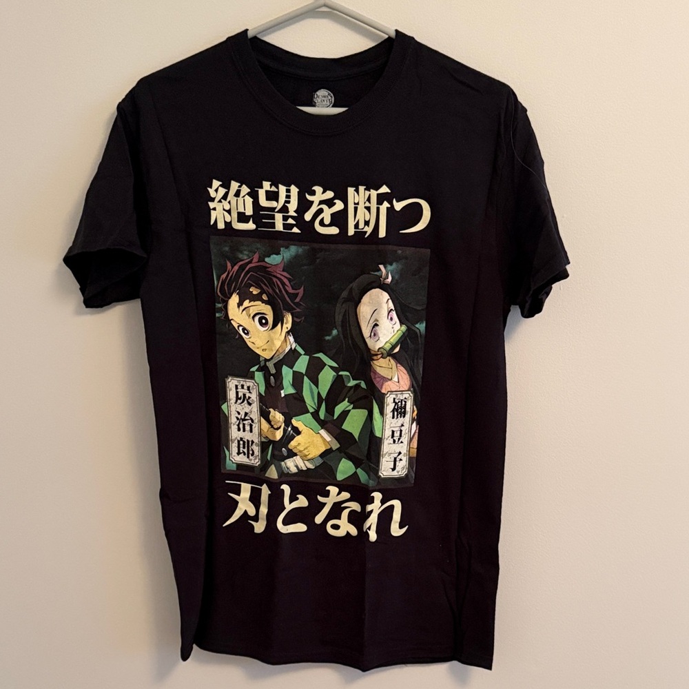 Anime Graphic Tee in Black - Demon Slayer